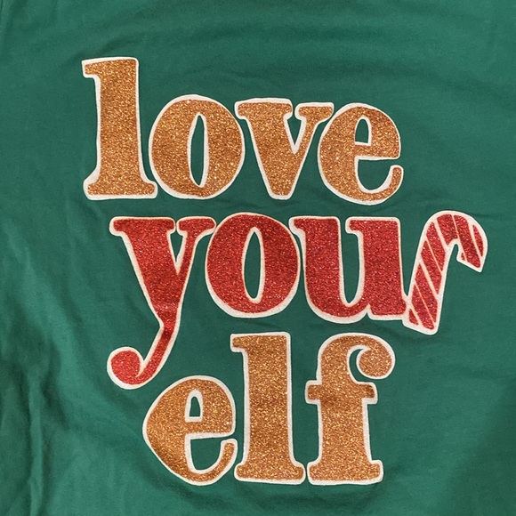 Crazy 8 Festive and sparkly “Love Your Elf” long sleeve top, girls size XL (14) - Picture 3 of 4